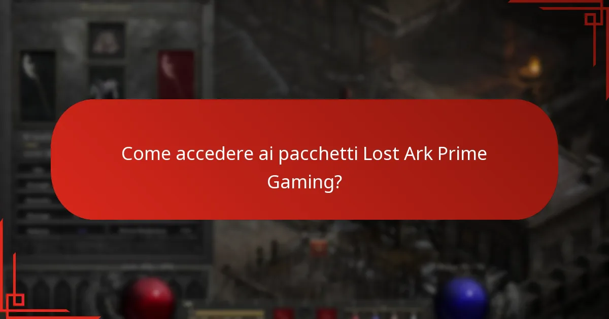 Quali contenuti sono inclusi nei pacchetti Lost Ark Prime Gaming?