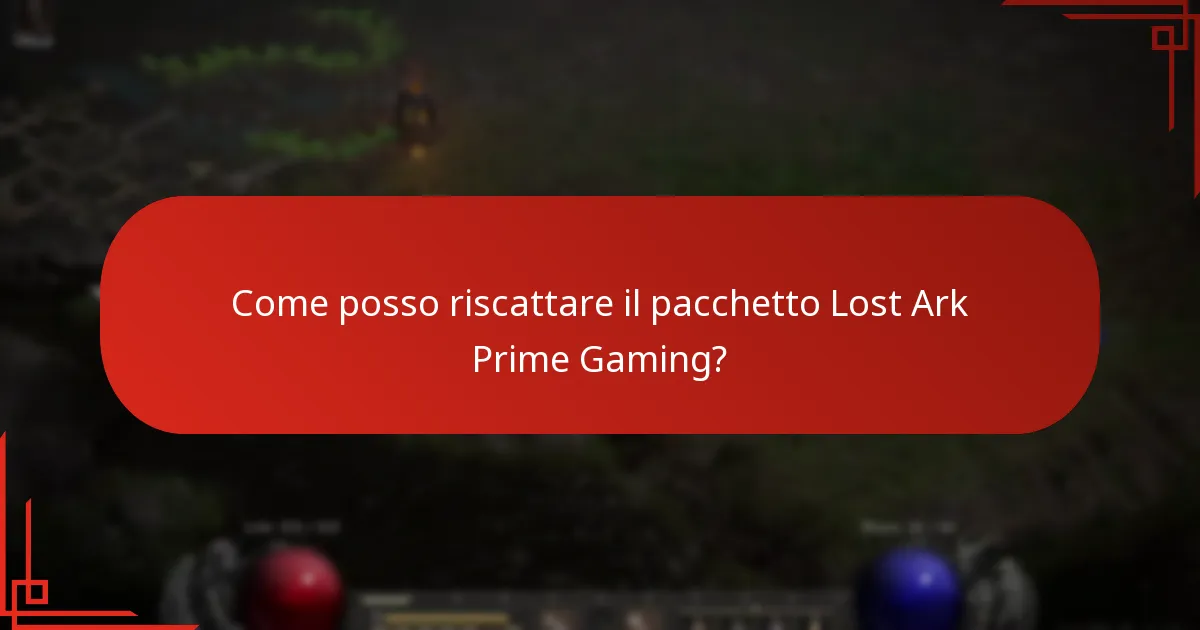 Quando è disponibile il pacchetto Lost Ark Prime Gaming?