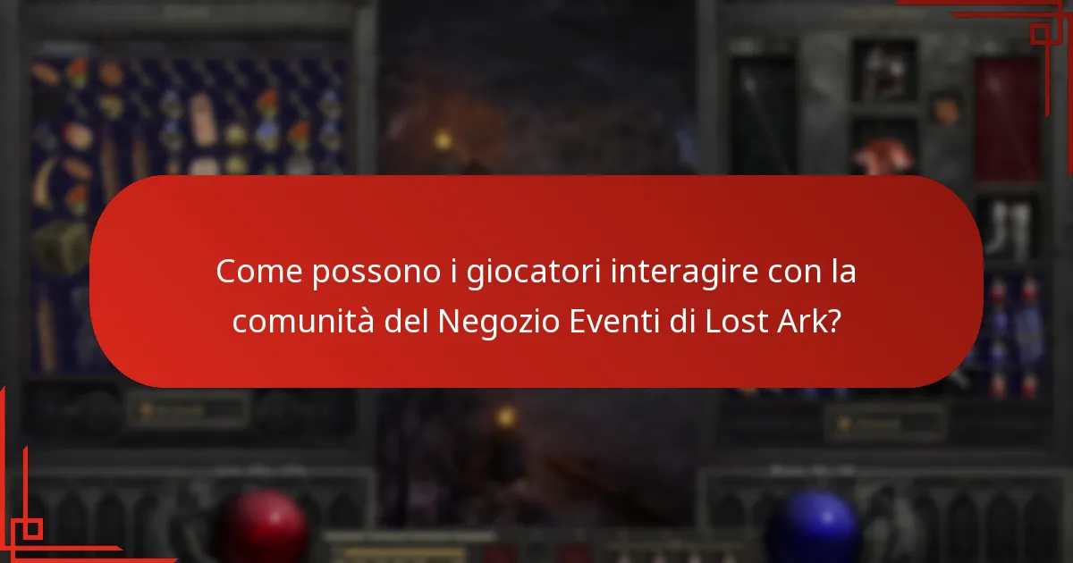 Quali suggerimenti possono migliorare la partecipazione nel Negozio Eventi?