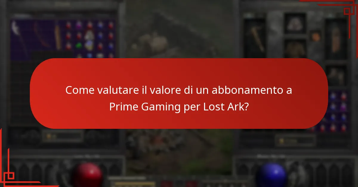 Quali opportunità di impegno sono disponibili tramite Prime Gaming in Lost Ark?