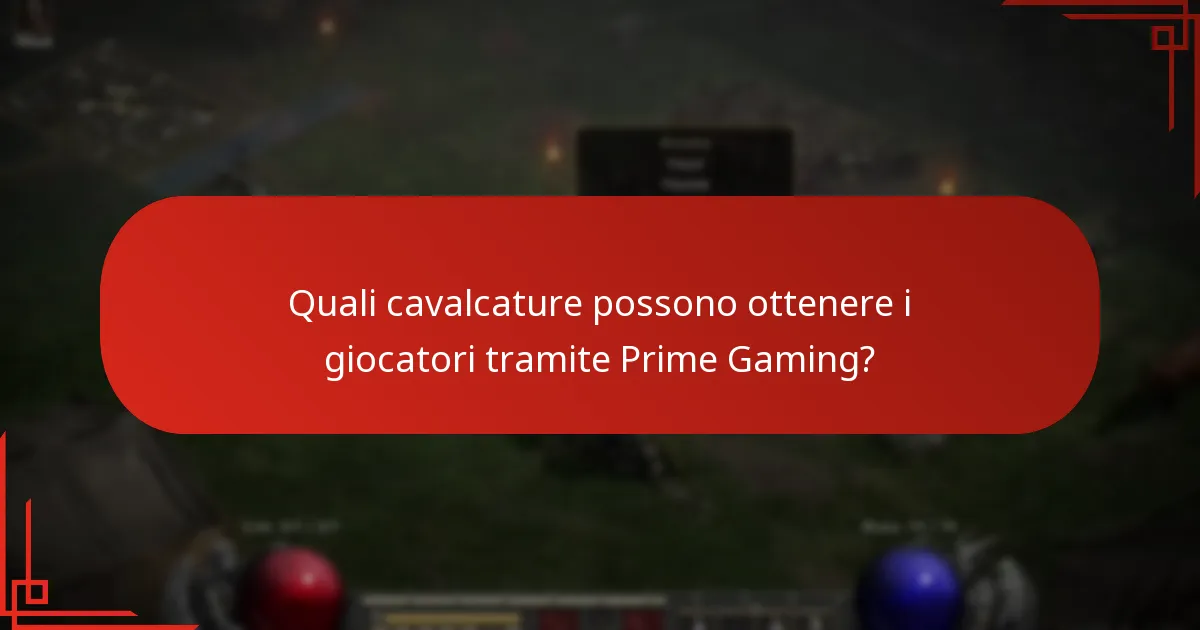 Quali cavalcature possono ottenere i giocatori tramite Prime Gaming?